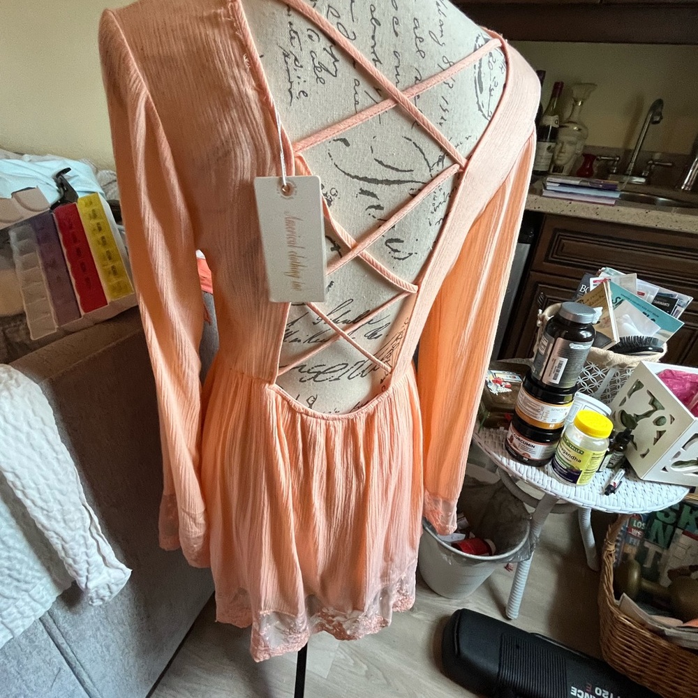 So cute size medium Americal clothing inc nwt lining on skirt lace trim #15
